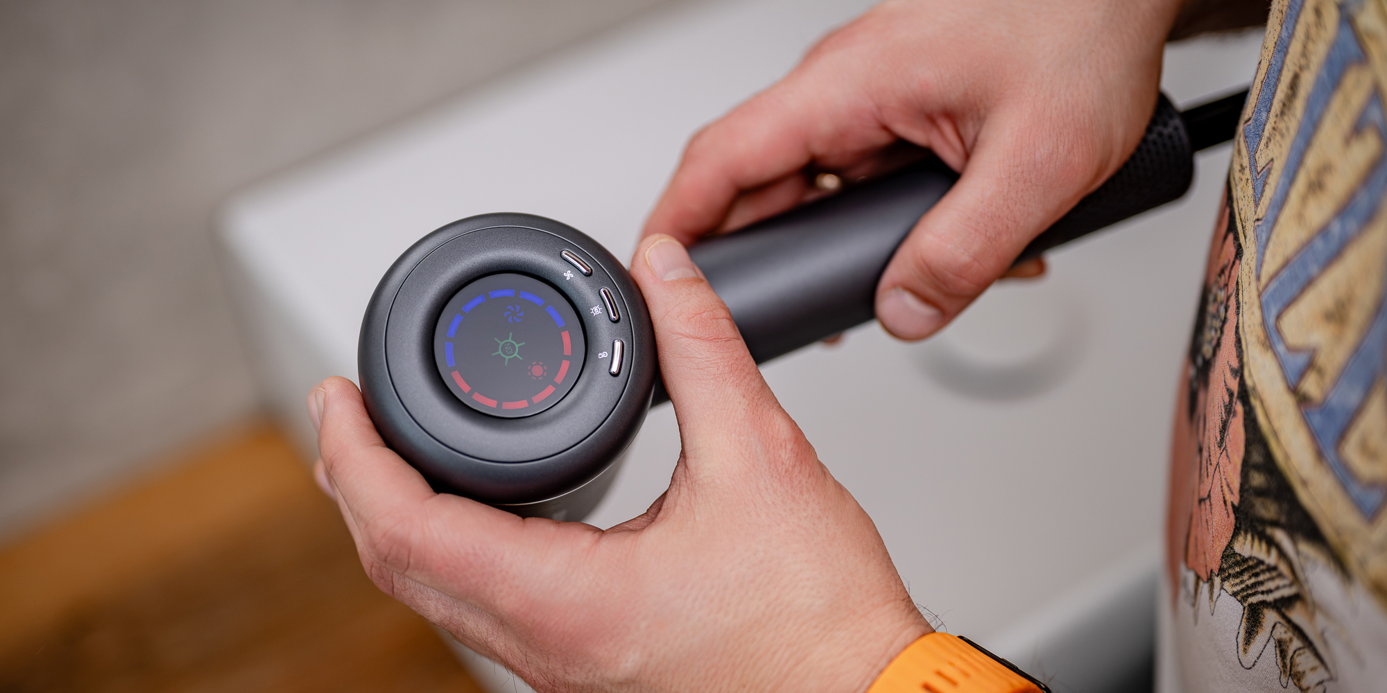 width=100% Suszarka do włosów z funkcją jonizowania Humanas AirTouch HD-AT06 - szara